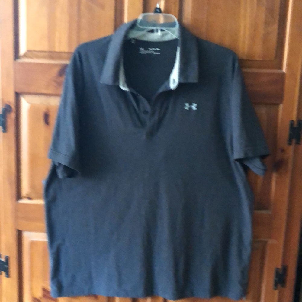 Underarmor Men’s Heatgear grey polo 3XL - runs small